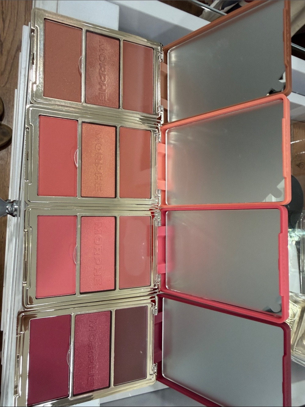 Morphe Cheek Thrills Blush Palette Trio — Coral, Peach, Rose, Berry